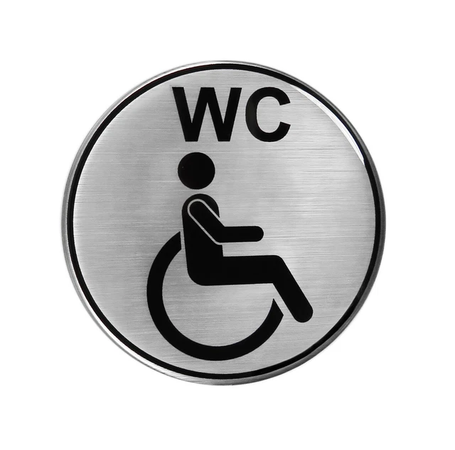 Look. Sign Sticker 3D STICKER ALUMINIUM look sign toilet wheelchair toilet sign 70 mm ...