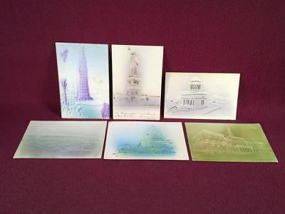 Lot Of 6 Vintage Embossed Postcards - Statue Liberty, Luna Park Tower +++++