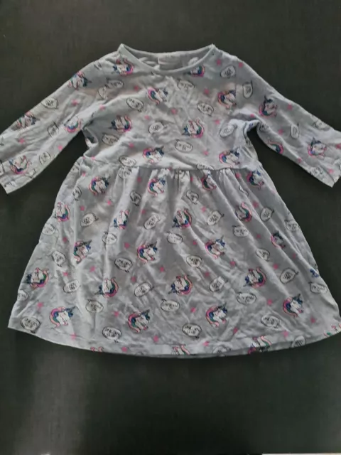 Girls 5-6-7 years unicorn 3/4 long sleeved Tunic Dress winter clothes next day