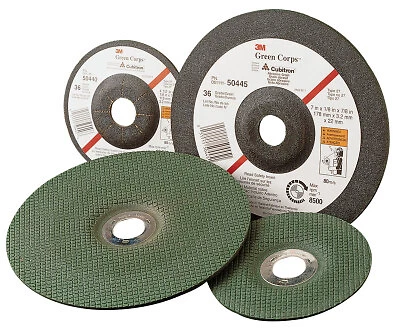 Green Corps Flexible Grinding Wheel, 4 1/2" Dia, 7/8 Arbor,  1/8" Thick, 60 Grit