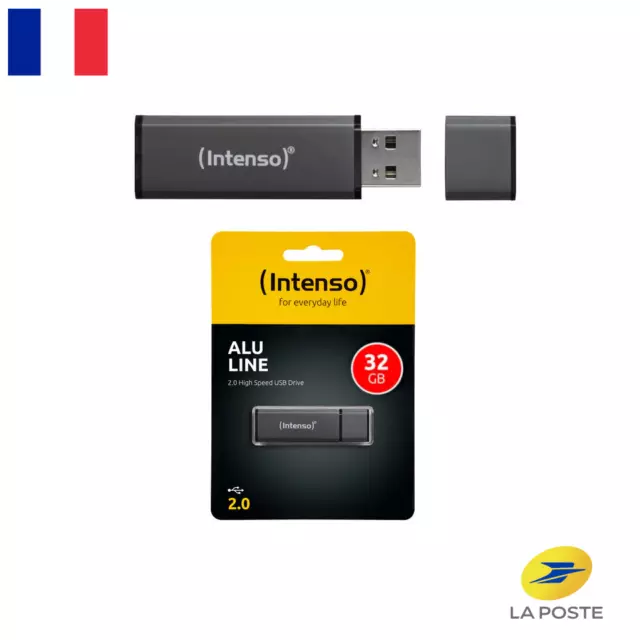 CLÉ USB 32 Go Gb 2.0 Intenso Alu Line Drive en aluminium Windows/Mac EUR  5,99 - PicClick FR