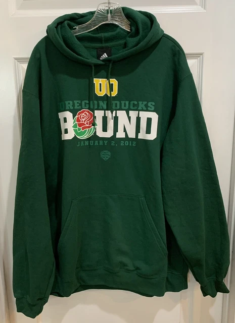adidas Oregon Ducks UO Football Size XL 2012 Rose Bowl Bound Green Hoodie