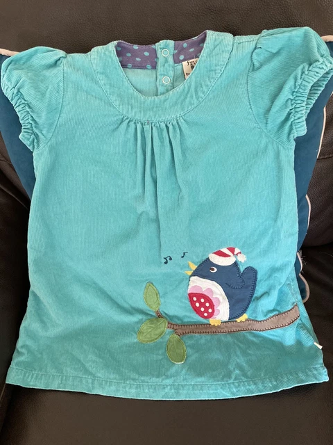 Adorable Frugi Dress Age 18-24 Months Organic Cotton Cord Dress Applique Vgc