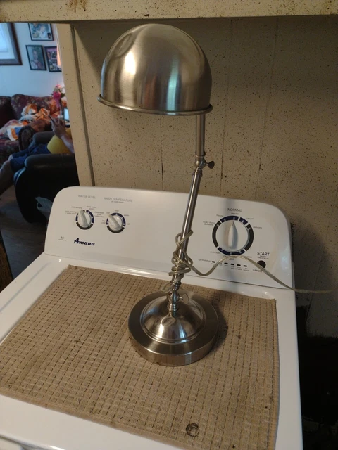Vintage Nickel Finish Desk Lanp, adjustable