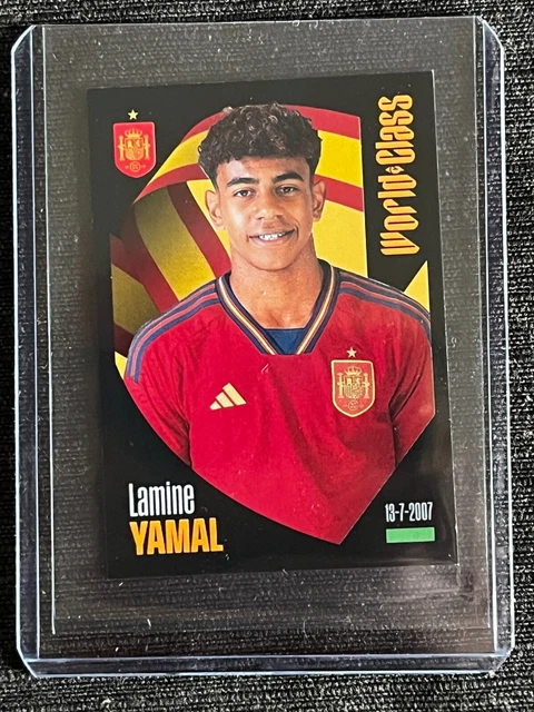 383 Sticker STICKER PANINI WORLD Class Lamine Yamal Barcelona # 383 Rookie ...