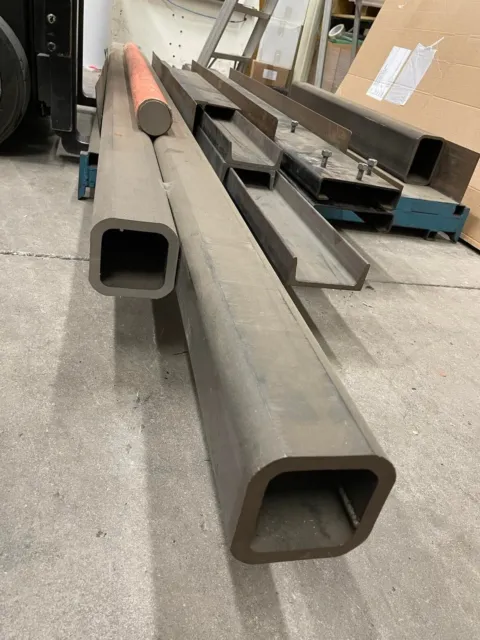2pcs Steel Tube 4" x 4" x 10' & 12' Long 1/2" Thick material fabrication welding