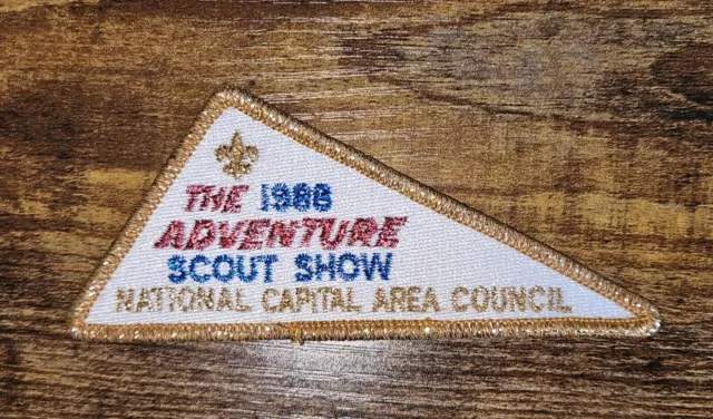 National Capital Area Council NCAC 1988 Adventure Scout Show Gold Mylar Patch