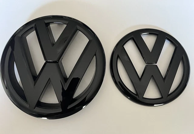 Glossy Black Front & Rear Car Emblem SET Badge For VW MK6 GOLF6 TSI TDI GTI