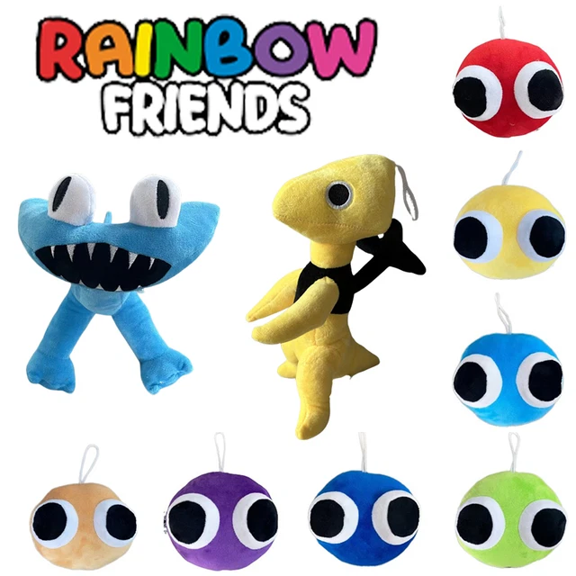 RAINBOW FRIENDS CHAPTER 2 Cyan Plush Toy Yellow Friend Soft Stuffed