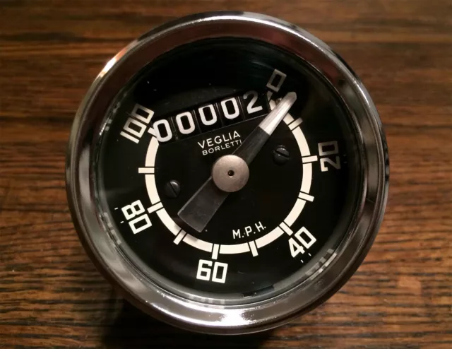 DUCATI 175 200 250 350 SPEEDOMETER - ORIGINAL 100mph VEGLIA - NEW OLD STOCK!