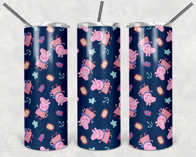 20oz Peppa Pig insulated tumbler with box, lid and straw