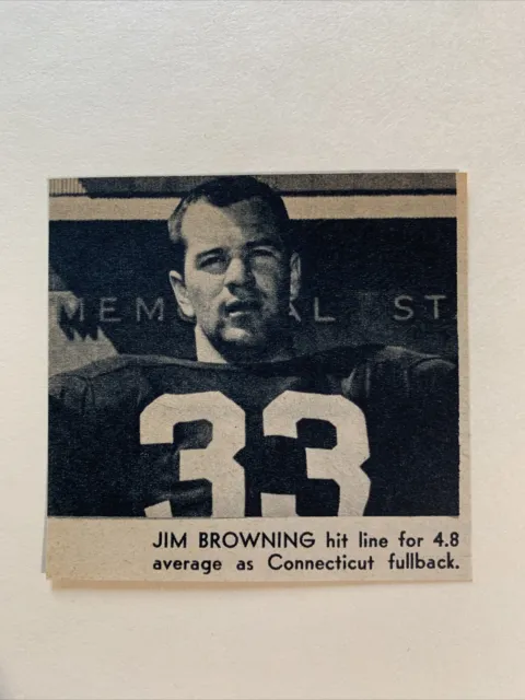 Jim Browning Uconn Huskies Connecticut 1960 Sands Football Pictorial Co 