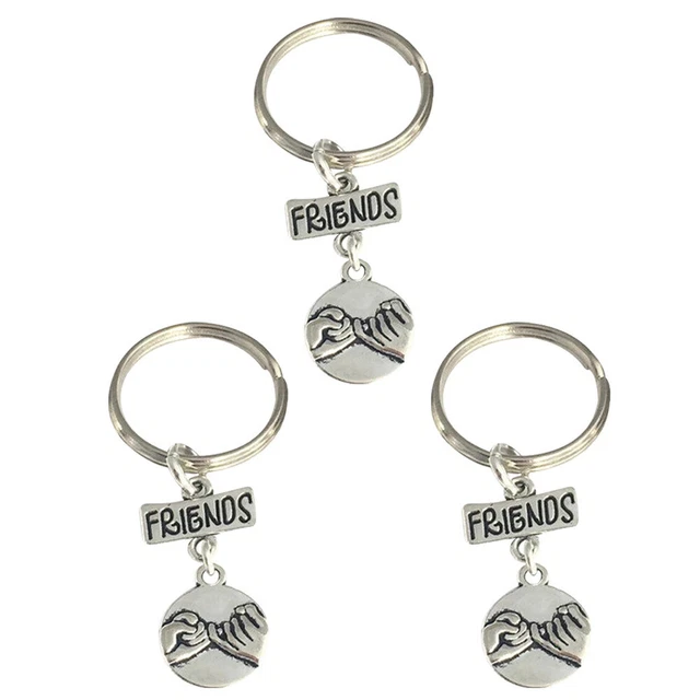 3 Pcs porte-clés de l'amitié Bon Ami Porte-clés Cadeaux D'amitié Sac À