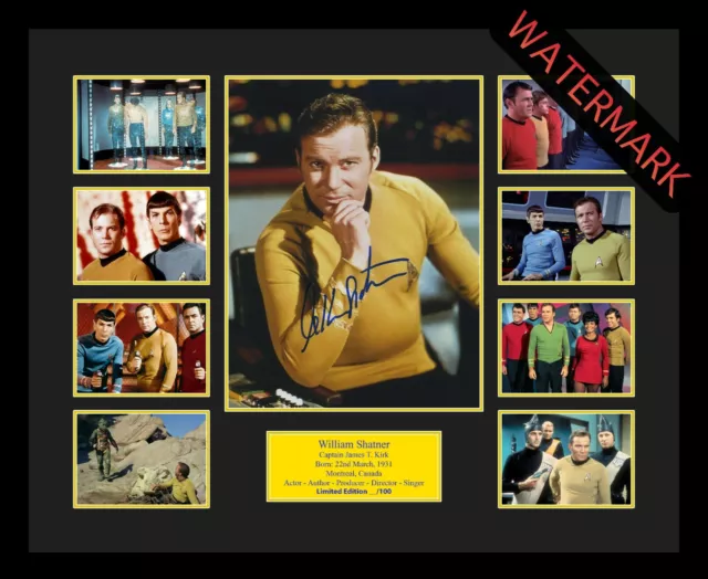 Star Trek  William Shatner Kirk Ltd Edt Of 100 Only Signed & Framed Memorabilia