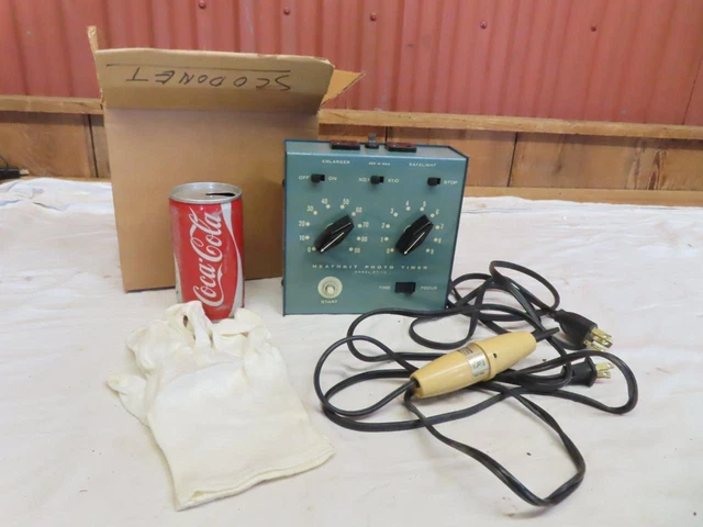 Bonito temporizador fotográfico analógico de cuarto oscuro Heathkit de colección modelo PT-15