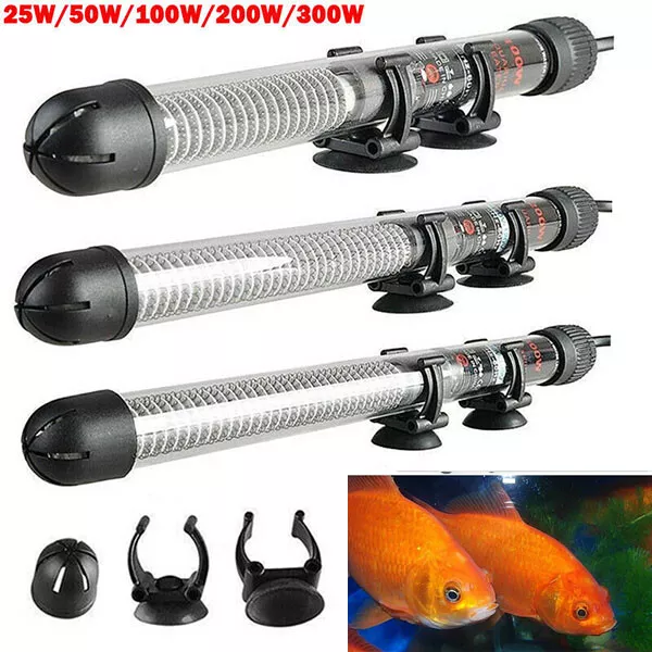25W-300W Aquarium Heater Submersible Water Heating Rod Anti-Explosion Fish Tank