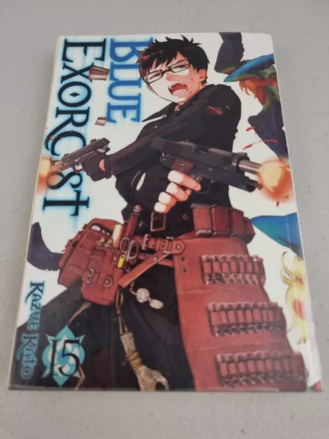 Blue Exorcist Volume 15 Manga Kazue Kato Paperback VERY HARD TO FIND Ex Lib