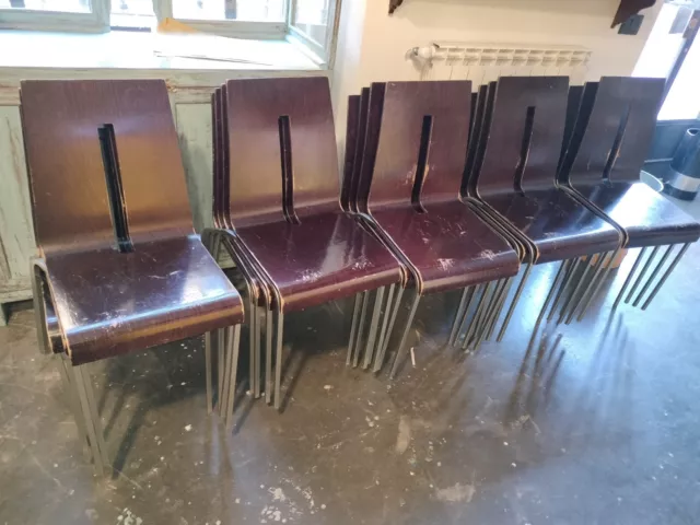 Sedie In Compensato Curvato Impilabili