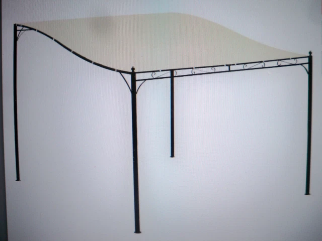Pavillon Wave Terrassenüberdachung Eisen-Gestell Polyester-Dach