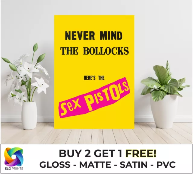 Sex Pistols Never Mind The Bollocks Large Poster Art Print Gift Multiple Sizes