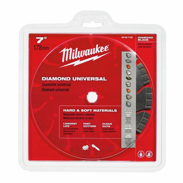 Milwaukee 49-93-7120 7 in Diamond Universal Segmented-Turbo Saw Blade