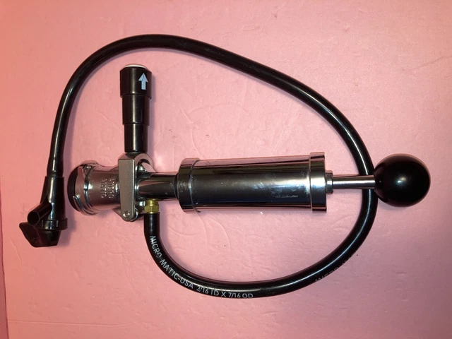 Micro Matic Beer Dispensing Keg Tap Pump Stainless 3/16 ID 7/16 OD Chrome Clean