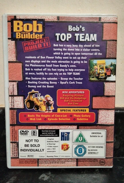 BOB THE BUILDER Project Build It Bob's Top Team Dvd £3.00 - PicClick UK