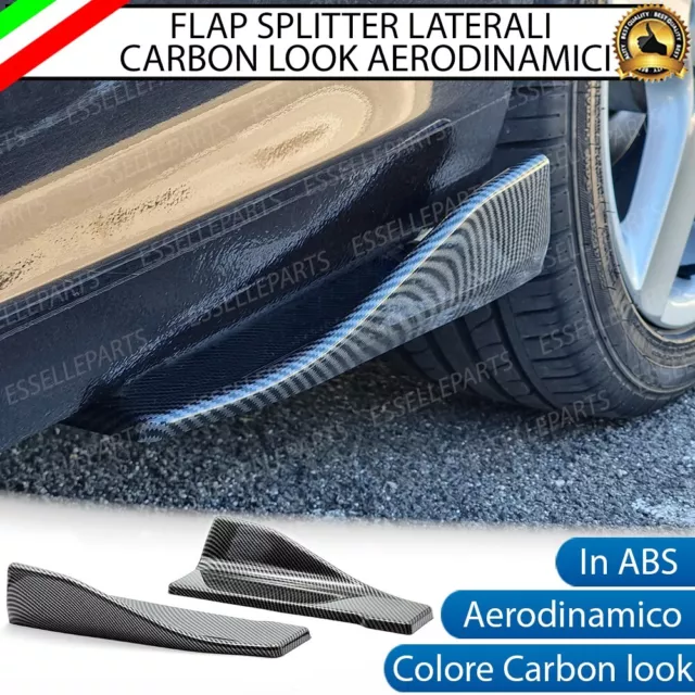 Flap Splitter Spoiler Minigonne Laterali Carbon Look Per Bmw Serie 3 E90 E91