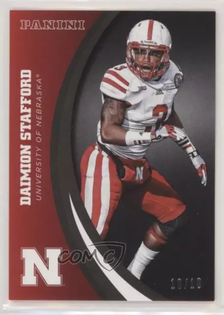 2015 Panini Nebraska Cornhuskers Black /10 Daimion Stafford #39