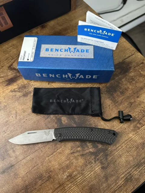 Benchmade 318-2 Proper Slip Joint Knife/ Carbon Fiber S90V Clip Point Blade