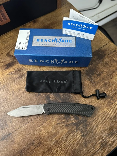 Benchmade 318-2 Proper Slip Joint Knife/ Carbon Fiber S90V Clip Point Blade