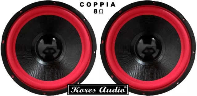 M-128 "NEW" Coppia Woofer 12 Pollici 30/31 Cm 8 Ohm Ricambio Casse Acustiche