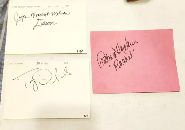 TONY ORLANDO and DAWN Hand Signed Autographs And Signed Vintage Booklet