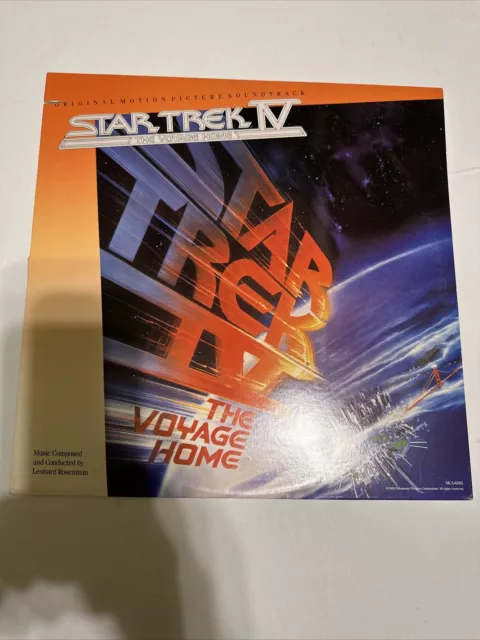Star Trek IV The Voyage Home Soundtrack LP Record MCA-6195 Rosenman 1986 Vintage