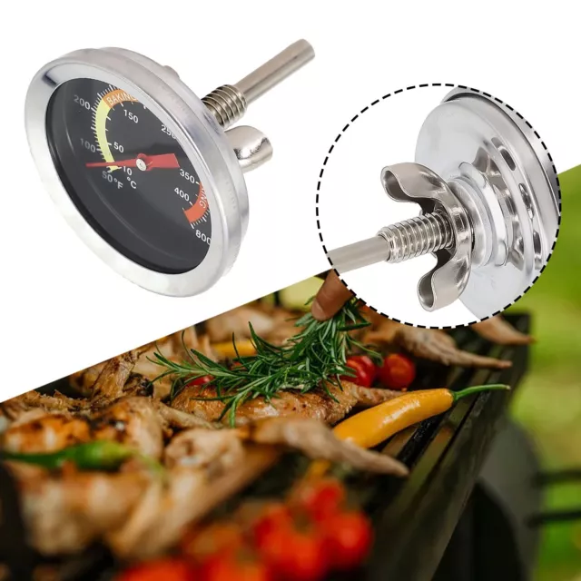 Precise Grill Smoker Grill Temperature Display Thermometer Stainless Steel