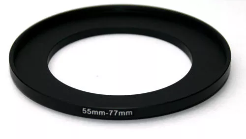 Aluminium 55mm to 77mm 55 77 Step Up Filter Ring Stepping Adapter