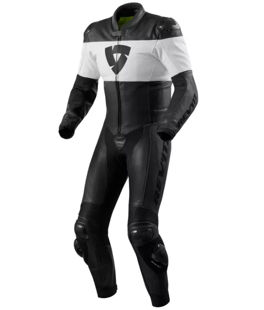 FULL SUIT LEATHER Suit Motorcycle Rev'It Revit Nova Black White TG 46 ...