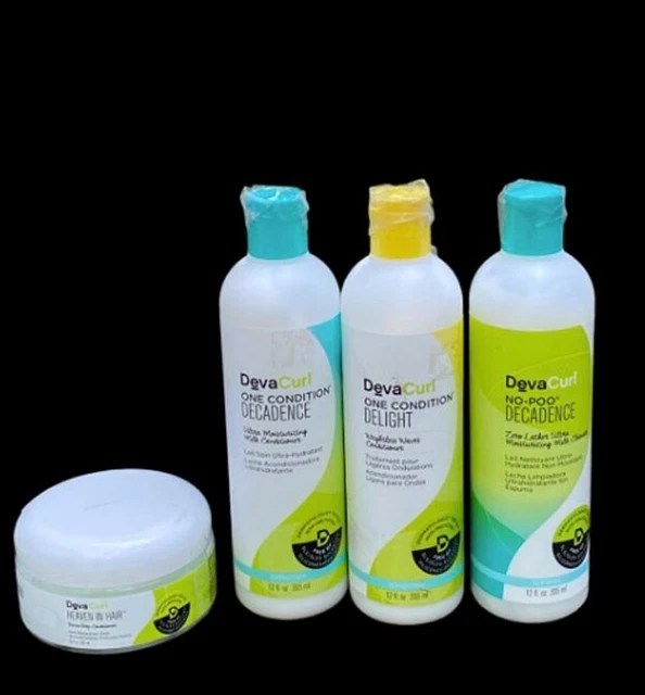 Devacurl Heaven In Hair Conditioner No-Poo Decadence One Conditioner Lot Of 4