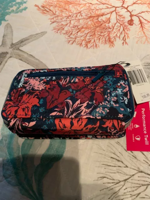 Vera Bradley RFID All in One Crossbody Wallet in Cabbage Rose Cabernet NWT