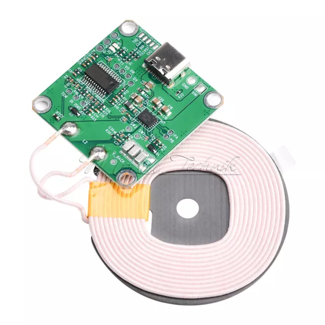 20W 5V 12V Fast Charging Wireless Charger Transmitter Module Type-C USB Coil 3