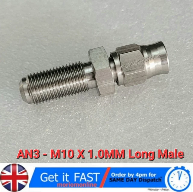 AN-3 To AN-3 Bulkhead Straight Stainless Steel Hose Fitting – 3/8x24 UNF
