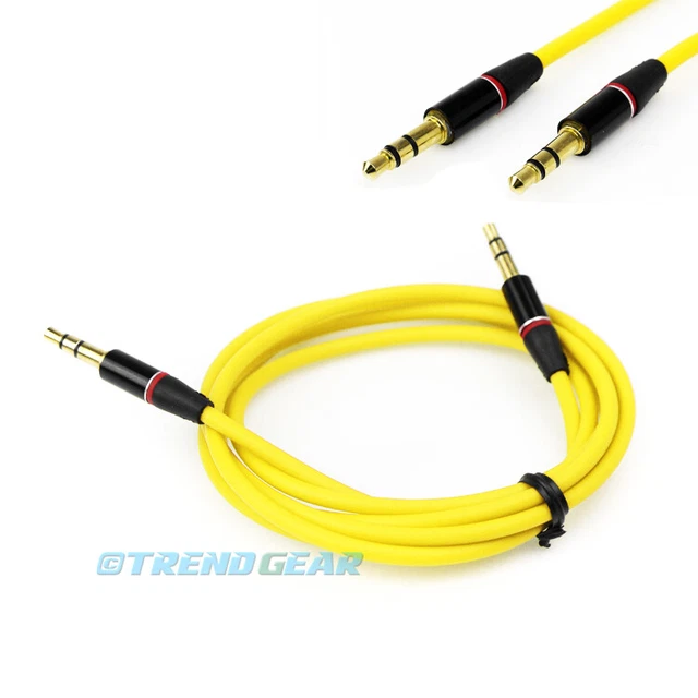 3.5Mm Aux Auxiliary Straight Audio Cable Yellow For Lumia 1520 Q10 Z10 Z30 Droid