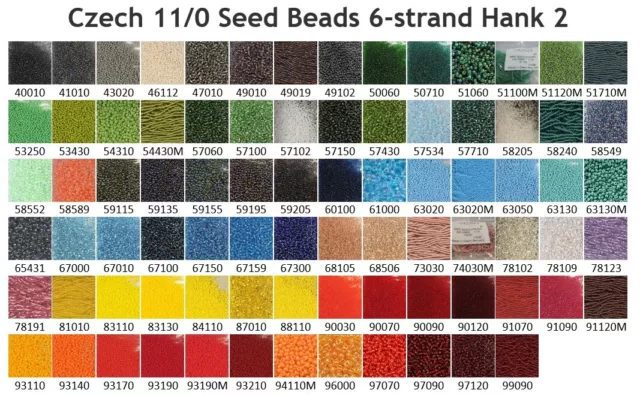 Czech 11/0 Preciosa Rocaille Glass Seed Beads 6-strand Mini Hank or 24 g vial 2