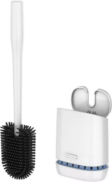 Toilet Brush and Holder, Toilet Brush with Wall Mounted Container for Bathroom,