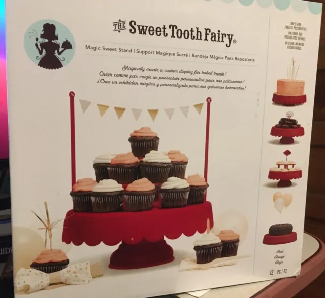 Soporte para pastel dulce mágico American Crafts Sweet Tooth Fairy 12 piezas CAJA ABIERTA