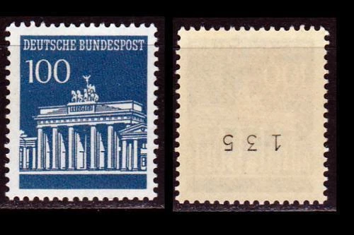 Brandenburger Tor 510 v R Dextrin ROLLENMARKE Nr. 135 POSTFRISCH