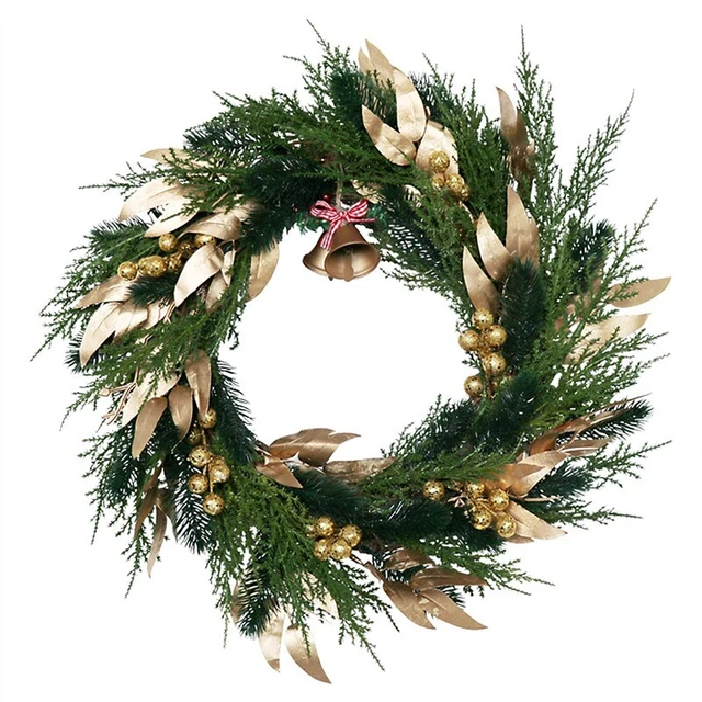 Corona di Natale Corona di pino per porta anteriore finestra da parete festa matrimonio OfficX3
