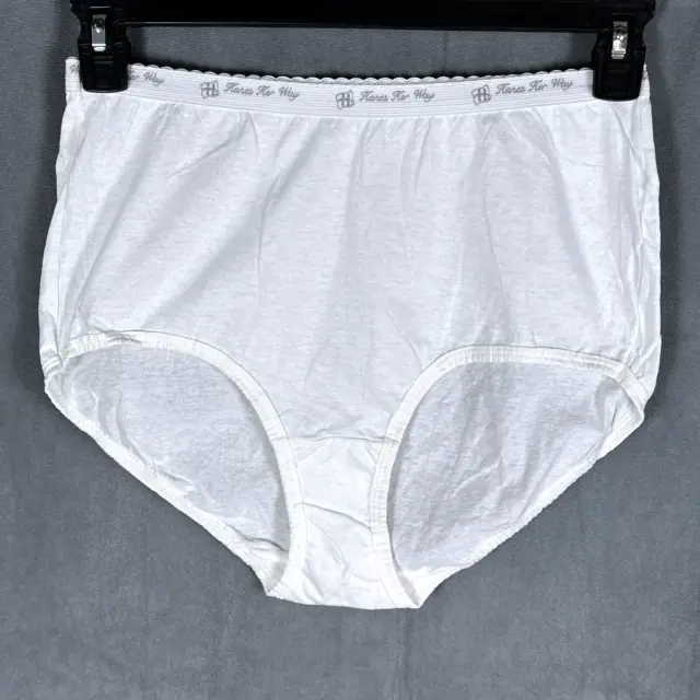 Vtg HANES HER WAY Womans 8 Cotton Hi-Cut Brief Panties Brief Autumn G022  1994