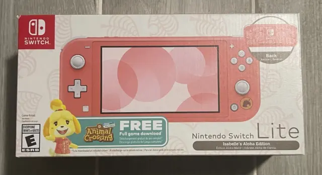 Nintendo Switch Lite (Coral) Animal Crossing: New Horizons Pack +