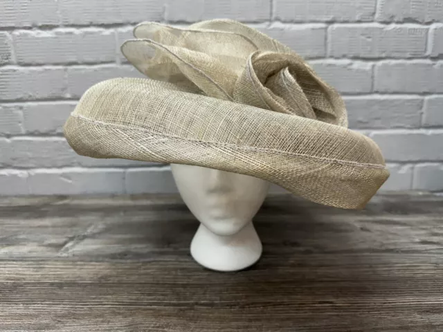 Saks Fifth Avenue Hat 100% Abaca - Wedding Racing Sun Hat